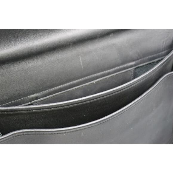 Vintage Coach Metropolitan Briefcase 5180 Black Glove Leather Brass w/ Papers - Picture 5 of 7